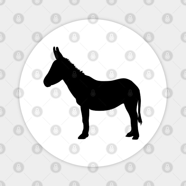 Donkey silhouette Magnet by KC Happy Shop